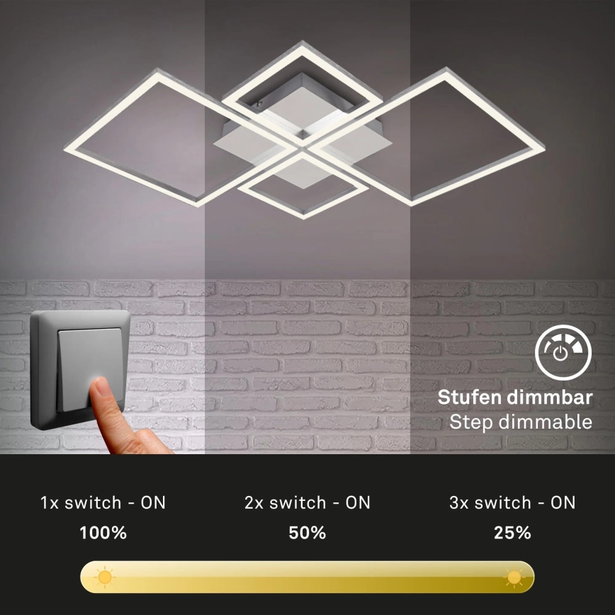 Brilo - Candelabro integrado LED com regulação FRAME LED/44W/230V