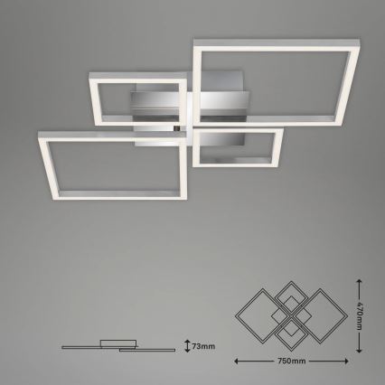 Brilo - Candelabro integrado LED com regulação FRAME LED/44W/230V