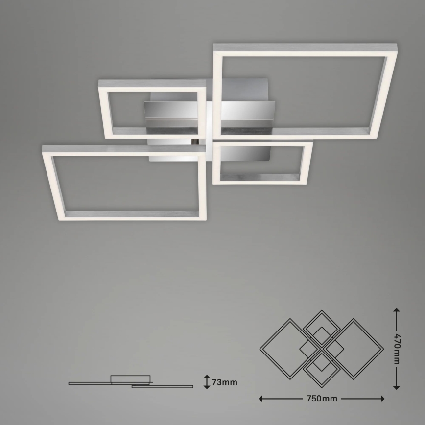 Brilo - Candelabro integrado LED com regulação FRAME LED/44W/230V