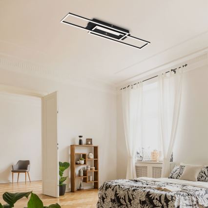Brilo - Candelabro integrado LED FRAME 2xLED/20W/230V preto