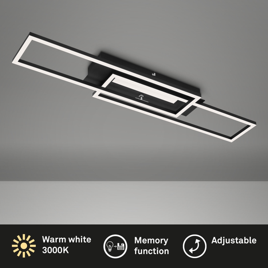 Brilo - Candelabro integrado LED FRAME 2xLED/20W/230V preto