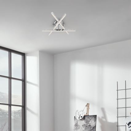 Brilo - Candelabro integrado LED REY 3xLED/5W/230V cromado brilhante