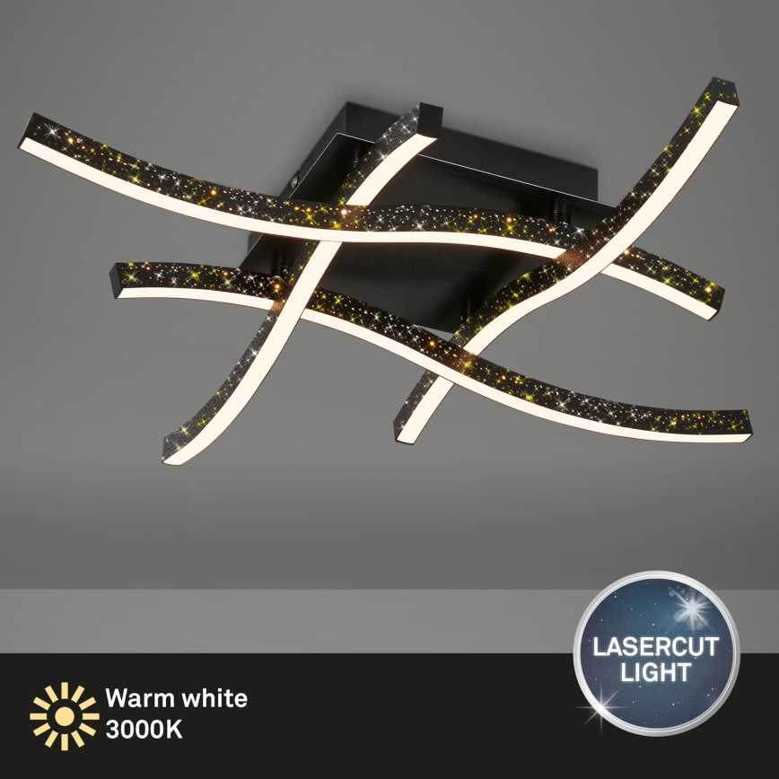 Brilo - Candelabro integrado LED REY 4xLED/6W/230V preto