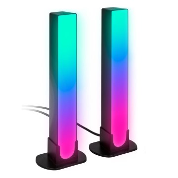 Brilo - CONJUNTO 2x LED RGBIC Candeeiro de mesa com regulação LED/12W/230V 3000-6500K Wi-Fi Tuya