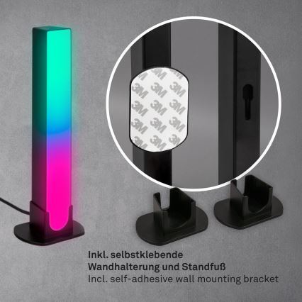Brilo - CONJUNTO 2x LED RGBIC Candeeiro de mesa com regulação LED/12W/230V 3000-6500K Wi-Fi Tuya