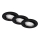 Brilo - CONJUNTO 3x Foco de encastrar de casa de banho LED 1xGU10/5W/230V IP23 preto