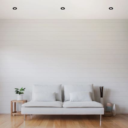 Brilo - CONJUNTO 3x Foco de encastrar de casa de banho LED 1xGU10/5W/230V IP23 preto