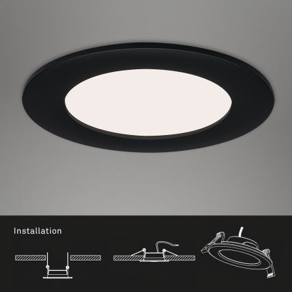 Brilo - CONJUNTO 3x Foco de encastrar de casa de banho LED FLAT LED/7W/230V IP44