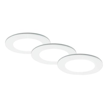 Brilo - CONJUNTO 3x Focos de encastrar LED para casa de banho  LED/4W/230V IP44 3000/4000K branco