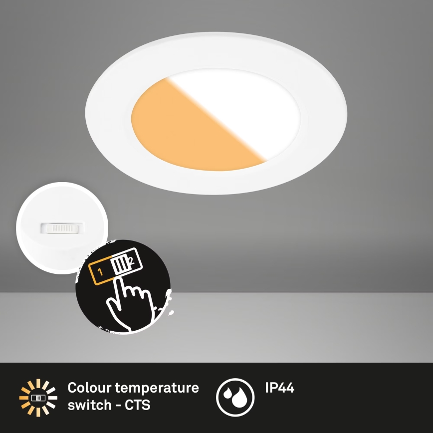 Brilo - CONJUNTO 3x Focos de encastrar LED para casa de banho  LED/4W/230V IP44 3000/4000K branco