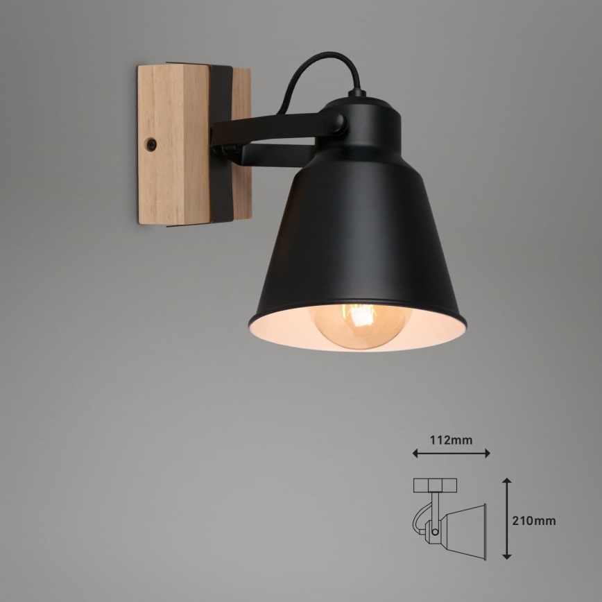 Brilo - Foco de parede TALLE  1xE27/40W/230V árvore da borracha
