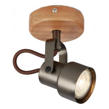 Brilo - Foco LED TAHUN 1xGU10/5W/230V castanho