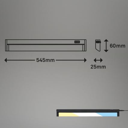 Brilo - Iluminação de armário de cozinha LED LED/6,5W/230V 2700/4000/6500K