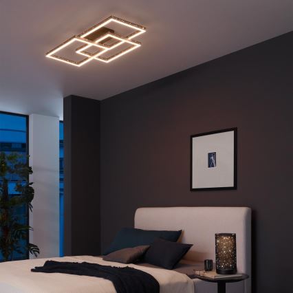 Brilo - Iluminação de teto LED com regulação FRAME LED/57W/230V 3000K preto