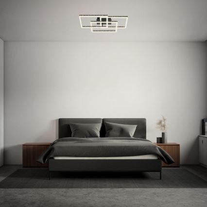 Brilo - Iluminação de teto LED com regulação FRAME LED/57W/230V 3000K preto