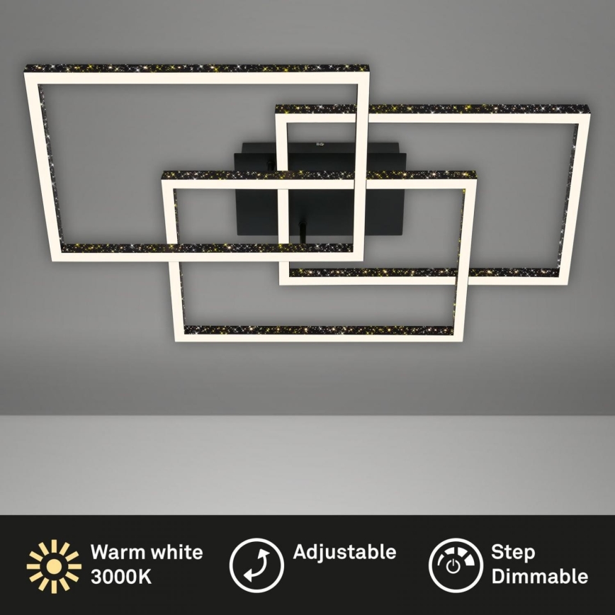Brilo - Iluminação de teto LED com regulação FRAME LED/57W/230V 3000K preto