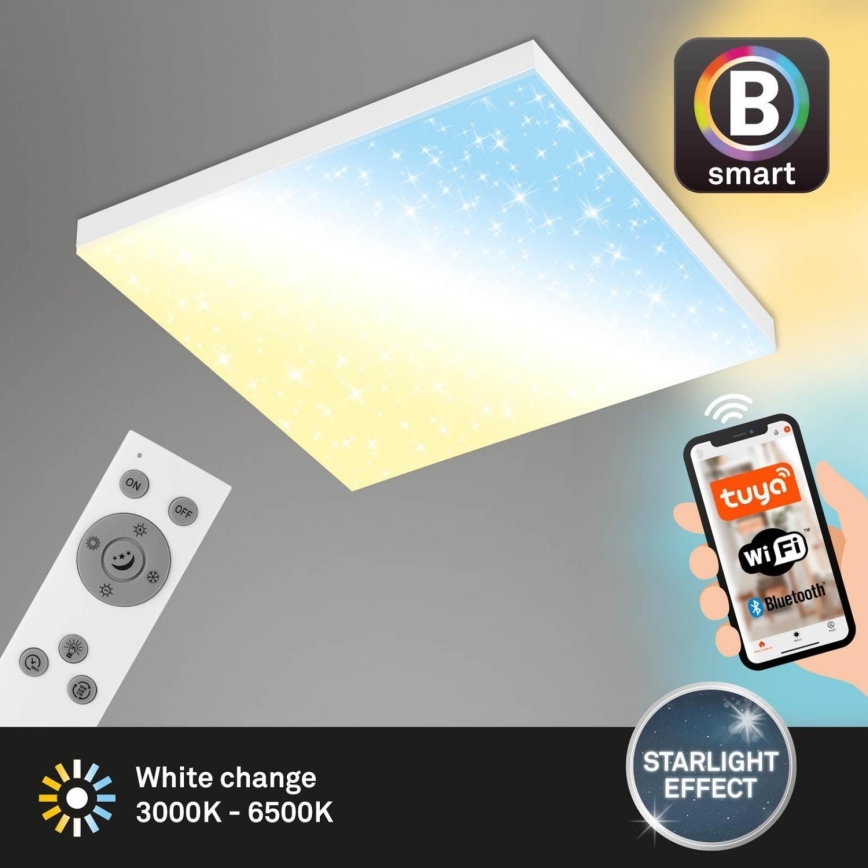 Brilo - Iluminação de teto LED com regulação FRAMELESS LED/24W/230V 3000-6500K Wi-Fi Tuya + comando