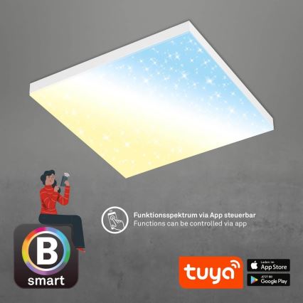 Brilo - Iluminação de teto LED com regulação FRAMELESS LED/24W/230V 3000-6500K Wi-Fi Tuya + comando
