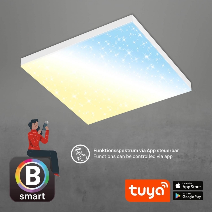 Brilo - Iluminação de teto LED com regulação FRAMELESS LED/24W/230V 3000-6500K Wi-Fi Tuya + comando