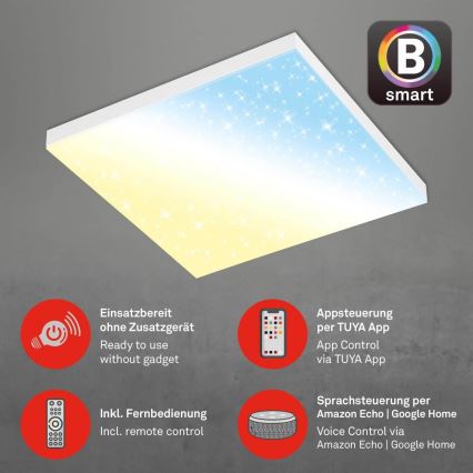 Brilo - Iluminação de teto LED com regulação FRAMELESS LED/24W/230V 3000-6500K Wi-Fi Tuya + comando