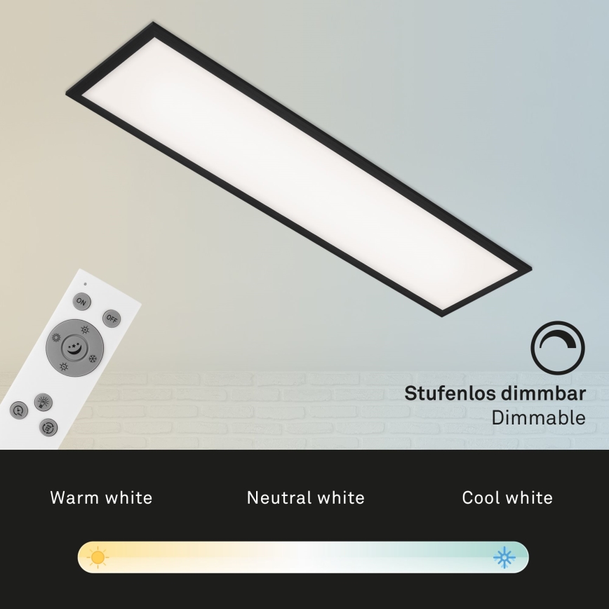Brilo - Iluminação de teto LED com regulação PIATTO LED/24W/230V 3000-6500K 100x25 cm + controlo remoto