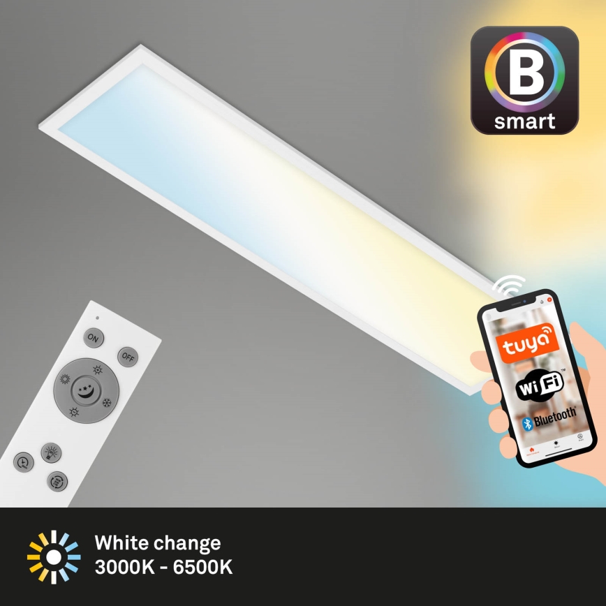 Brilo - Iluminação de teto LED com regulação PIATTO LED/28W/230V 3000-6500K Wi-Fi Tuya + controlo remoto