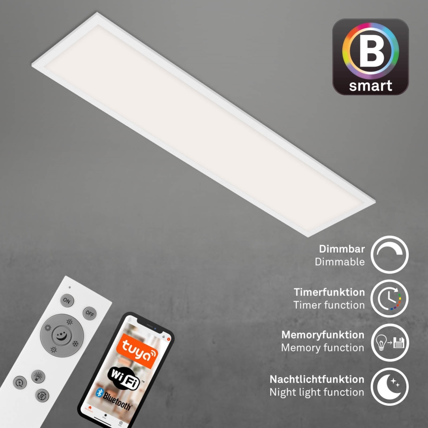Brilo - Iluminação de teto LED com regulação PIATTO LED/28W/230V 3000-6500K Wi-Fi Tuya + controlo remoto