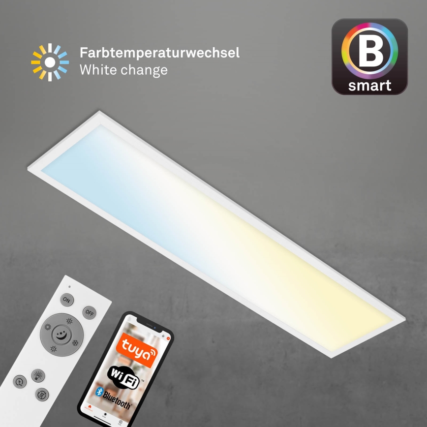 Brilo - Iluminação de teto LED com regulação PIATTO LED/28W/230V 3000-6500K Wi-Fi Tuya + controlo remoto