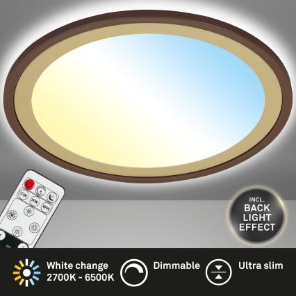 Brilo - Iluminação de teto LED com regulação SLIM LED/22W/230V 2700-6500K + controlo remoto