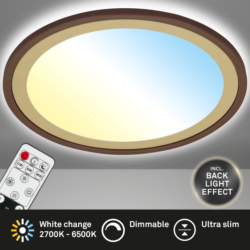 Brilo - Iluminação de teto LED com regulação SLIM LED/22W/230V 2700-6500K + controlo remoto