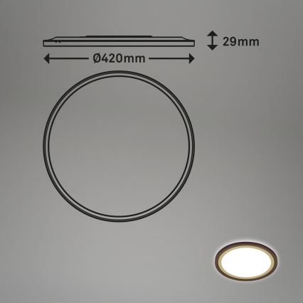 Brilo - Iluminação de teto LED com regulação SLIM LED/22W/230V 2700-6500K + controlo remoto