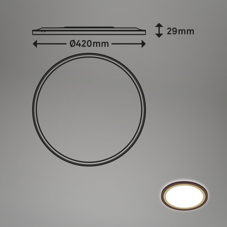 Brilo - Iluminação de teto LED com regulação SLIM LED/22W/230V 2700-6500K + controlo remoto