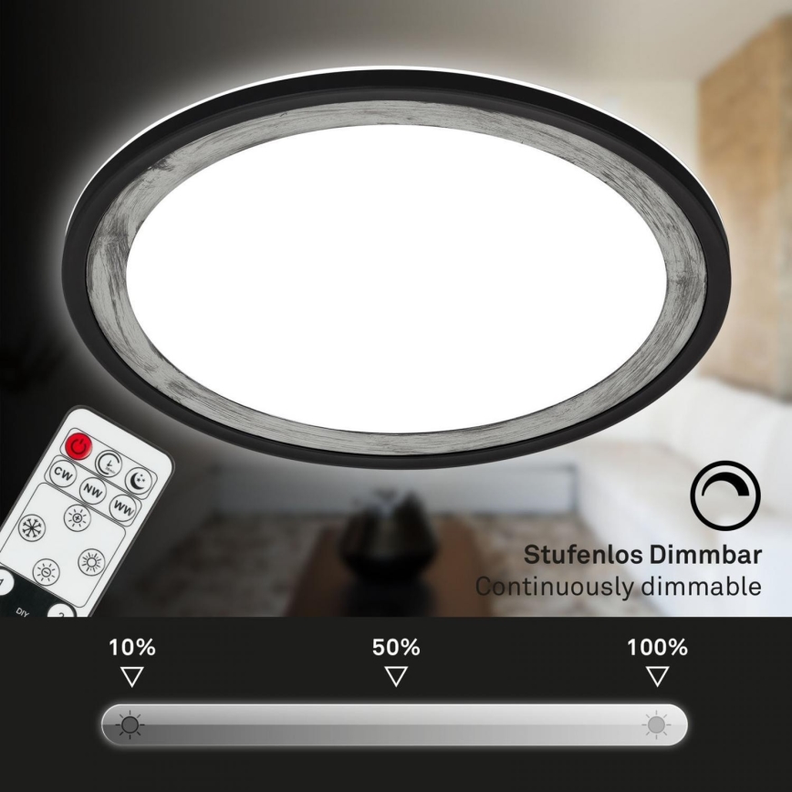 Brilo - Iluminação de teto LED com regulação SLIM LED/22W/230V 2700-6500K + comando