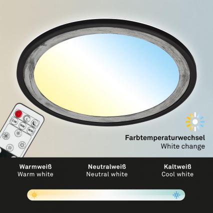 Brilo - Iluminação de teto LED com regulação SLIM LED/22W/230V 2700-6500K + comando
