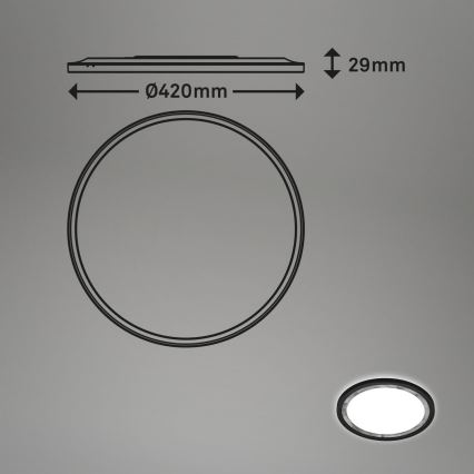 Brilo - Iluminação de teto LED com regulação SLIM LED/22W/230V 2700-6500K + comando