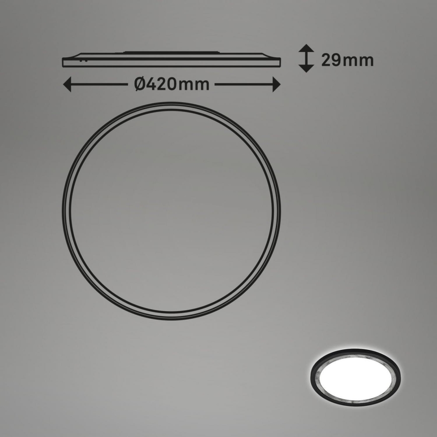 Brilo - Iluminação de teto LED com regulação SLIM LED/22W/230V 2700-6500K + comando