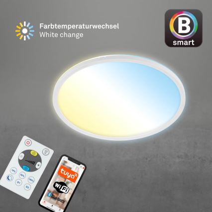 Brilo - Iluminação de teto LED com regulação SLIM LED/22W/230V 2700-6500K Wi-Fi Tuya + controlo remoto