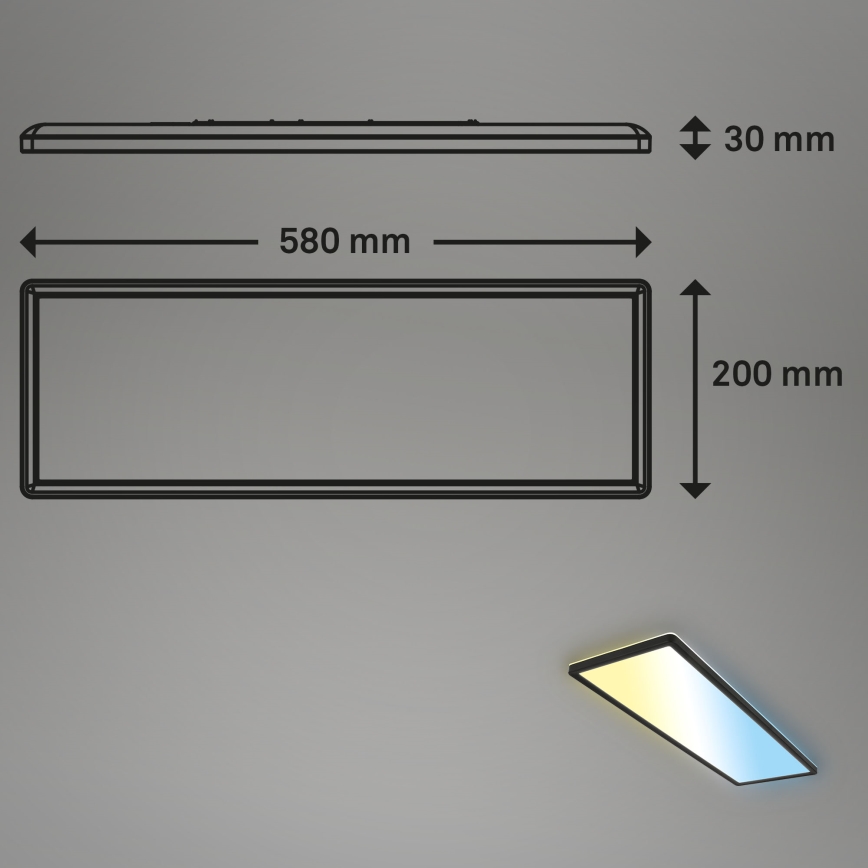 Brilo - Iluminação de teto LED com regulação SLIM LED/23W/230V 2700-6500K + controlo remoto
