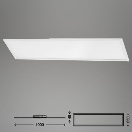 Brilo - Iluminação de teto LED com regulação SLIM LED/24W/230V 3000-6500K 100x25 cm + controlo remoto