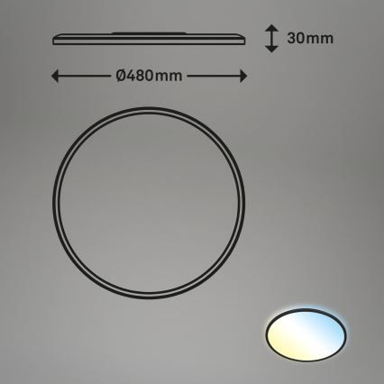 Brilo - Iluminação de teto LED com regulação SLIM LED/31W/230V 2700-6500K + controlo remoto