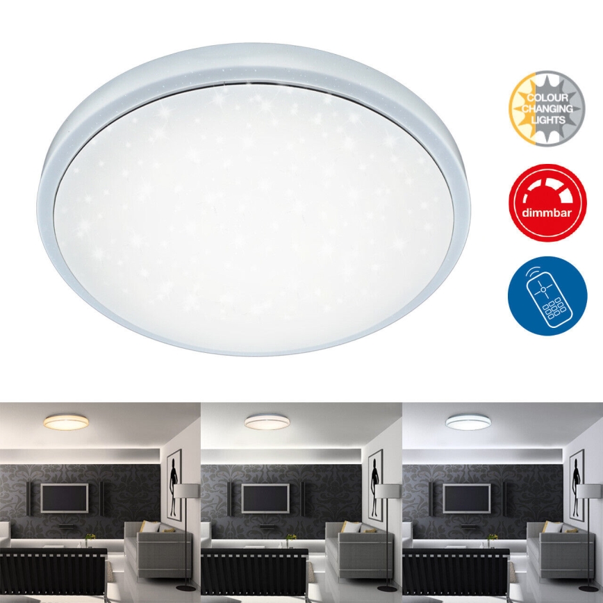 Brilo - Iluminação de teto LED com regulação STARRY SKY LED/18W/230V 3000-6500K + controlo remoto
