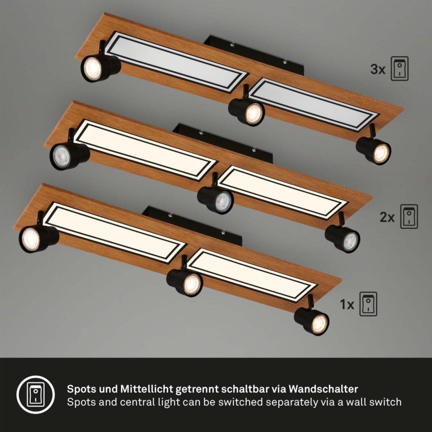Brilo - Iluminação de teto LED LED/24W/230V + 3xGU10/9W 3000K