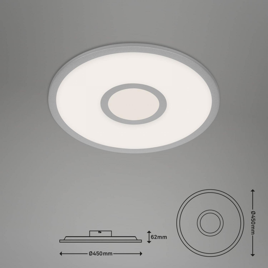 Brilo - Iluminação de teto LED RGB com regulação CENTRO LED/24W/230V 2700-6500K Wi-Fi Tuya + comando