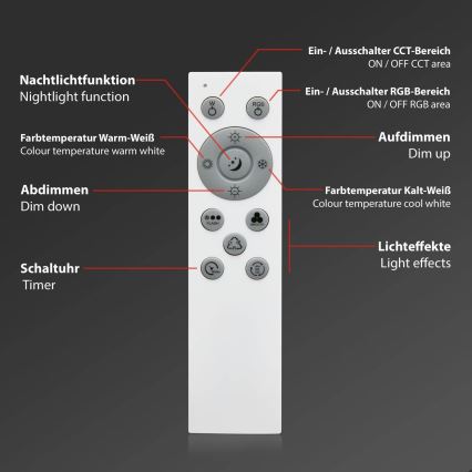 Brilo - Iluminação de teto LED RGB com regulação CENTRO LED/24W/230V 2700-6500K Wi-Fi Tuya + comando