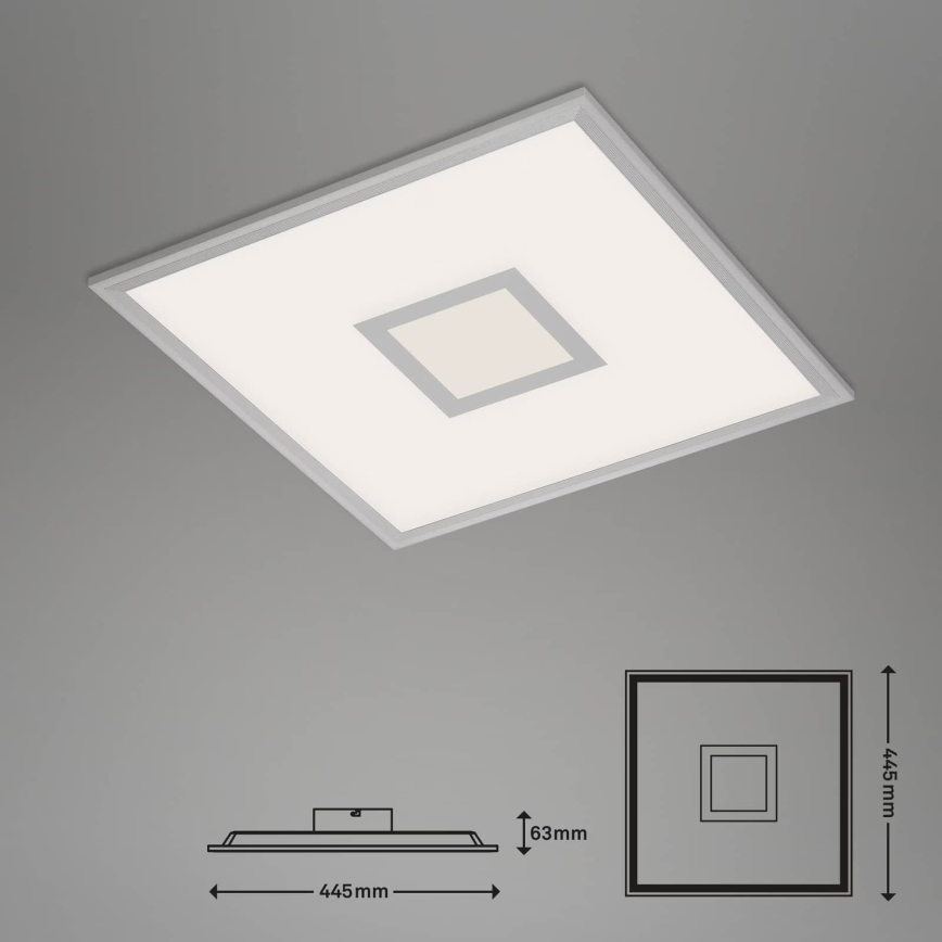Brilo - Iluminação de teto LED RGB com regulação CENTRO LED/24W/230V 2700-6500K Wi-Fi Tuya + comando