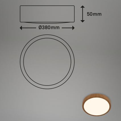 Brilo - Iluminação de teto LED RUNA LED/24W/230V