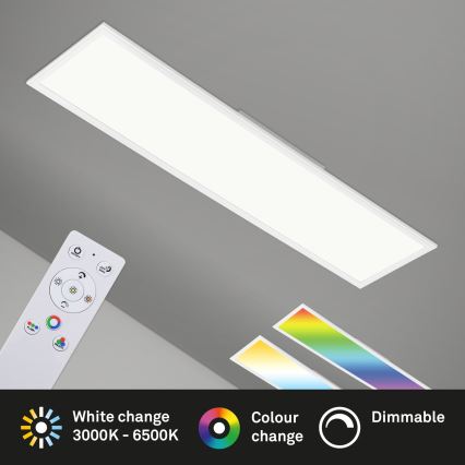 Brilo - Iluminação de teto RGBW com regulação SLIM LED/40W/230V 3000-6500K + controlo remoto