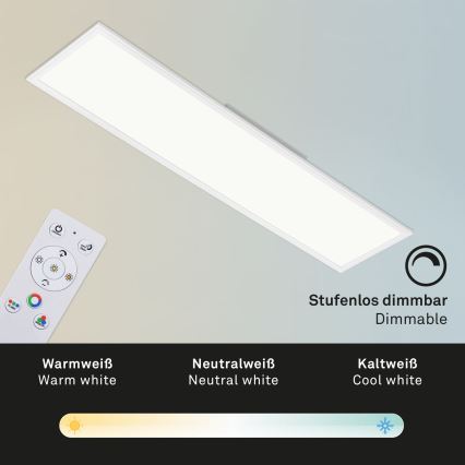 Brilo - Iluminação de teto RGBW com regulação SLIM LED/40W/230V 3000-6500K + controlo remoto