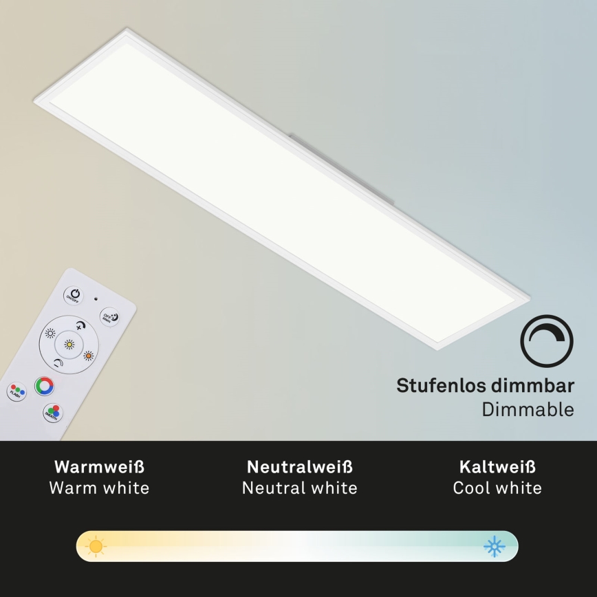 Brilo - Iluminação de teto RGBW com regulação SLIM LED/40W/230V 3000-6500K + controlo remoto