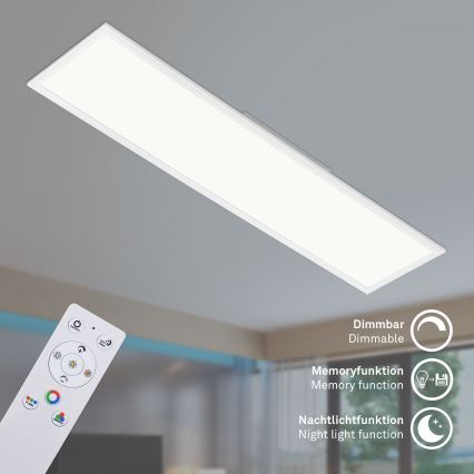 Brilo - Iluminação de teto RGBW com regulação SLIM LED/40W/230V 3000-6500K + controlo remoto